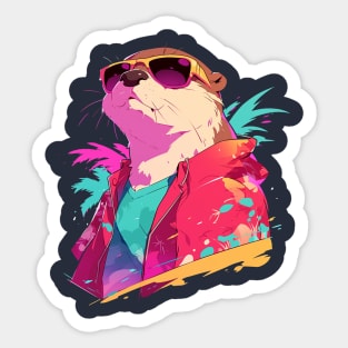 cool otter Sticker